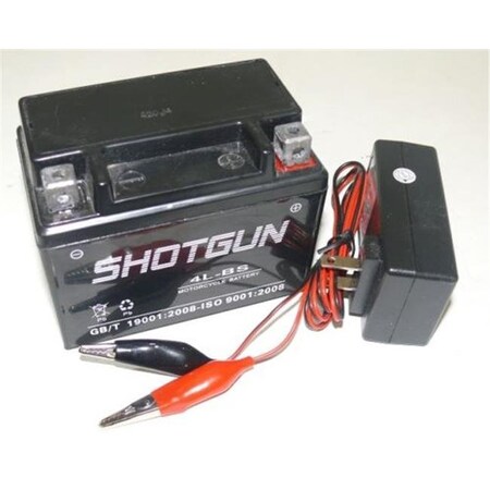 Shotgun Shotgun 4LBS-SHOTGUN-FI120005-4 YTX4L-BS ATV Charger & Battery for 2001 Polaris 90CC Scrambler Sportsman 4LBS-SHOTGUN-FI120005-4